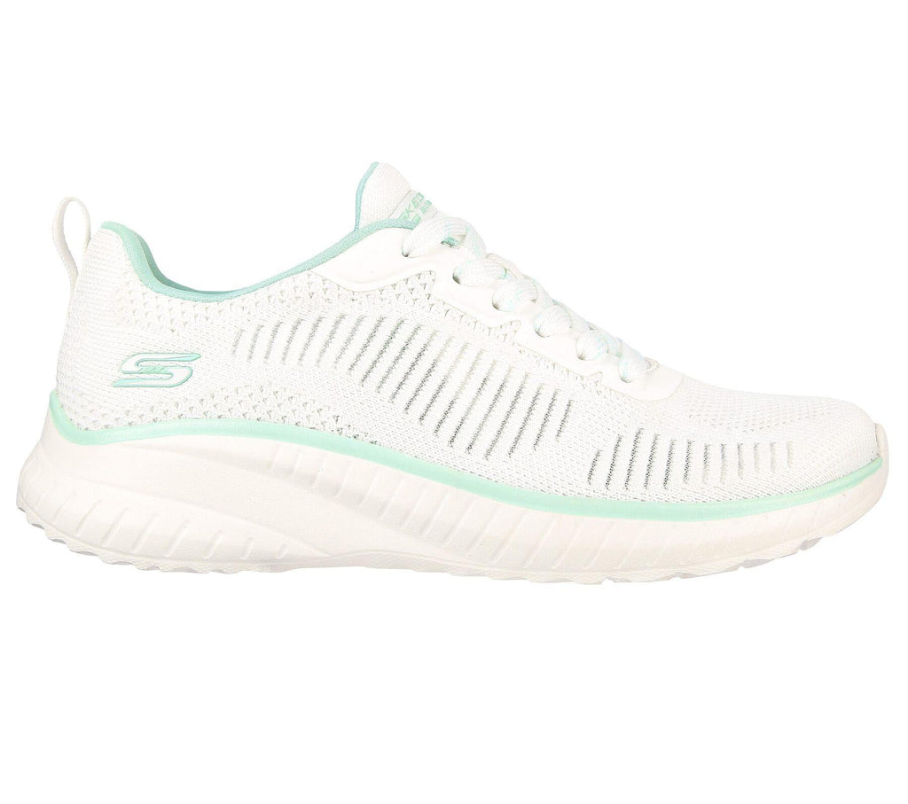 Skechers (GAR117212) Ladies Sports Bobs Squad Chaos Parallel Lines Shoes in UK 3 to 8