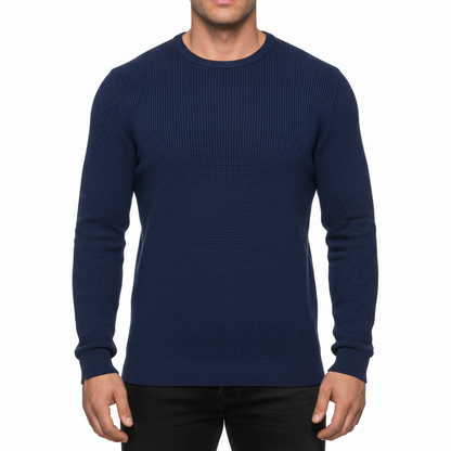 Jasper Conran Debenhams Men's Basketweave Cotton Jumper | Crew Neck Regular Fit | S-3XL