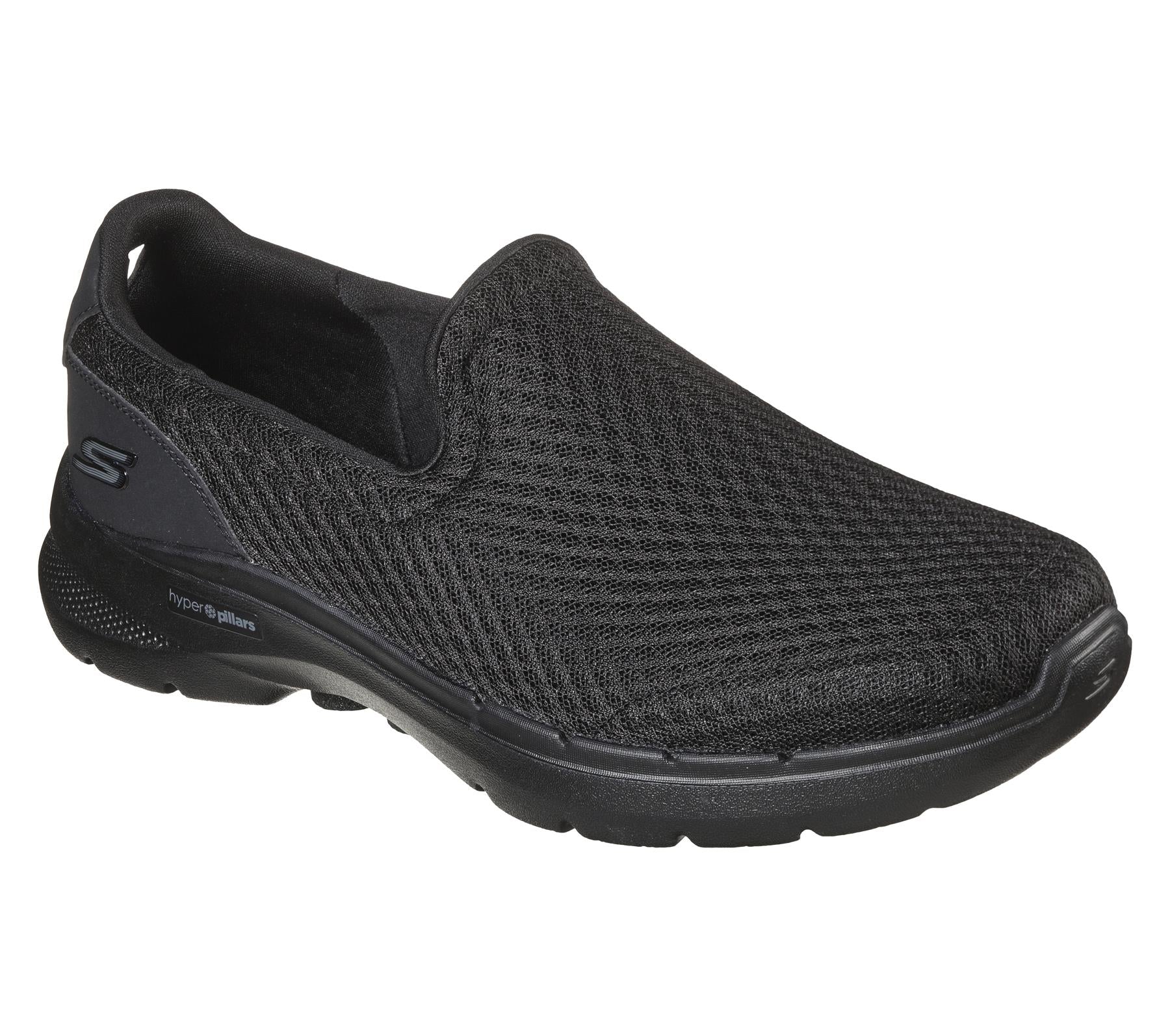 Skechers Men's Go Walk 6 - Motley Sneaker Shoes in Black in Size UK 6 to UK 15