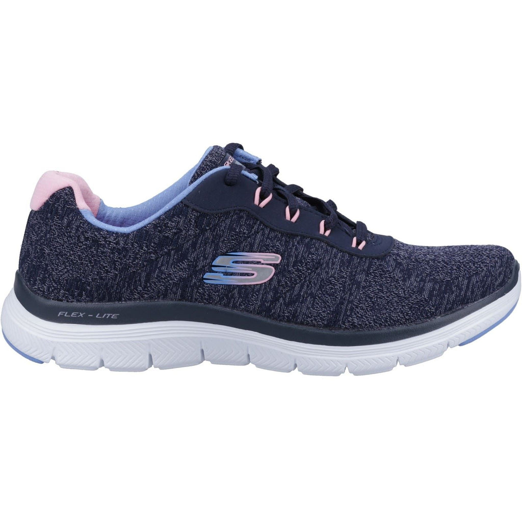 Skechers (GAR149570) Women's Flex Appeal 4.0 Fresh Move Trainers in Navy/Multicoloured 3 to 8