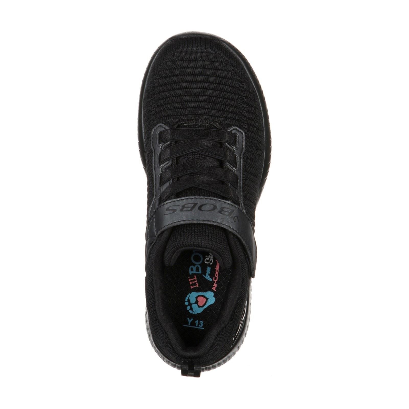 Skechers Sport Squad Charm League Trainer Girls BTS in Black/Black