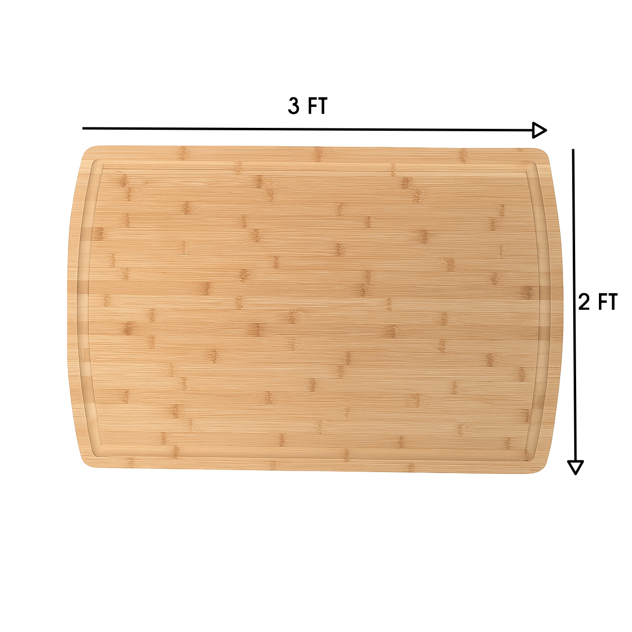 XL Bamboo Cutting Board 3ft x 2ft Heavy Duty Kitchen Chopping VORVIL