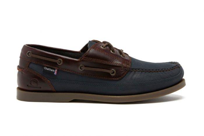 Chatham Rockwell Wide Fit Deck Shoes in Navy/Dark Seahorse