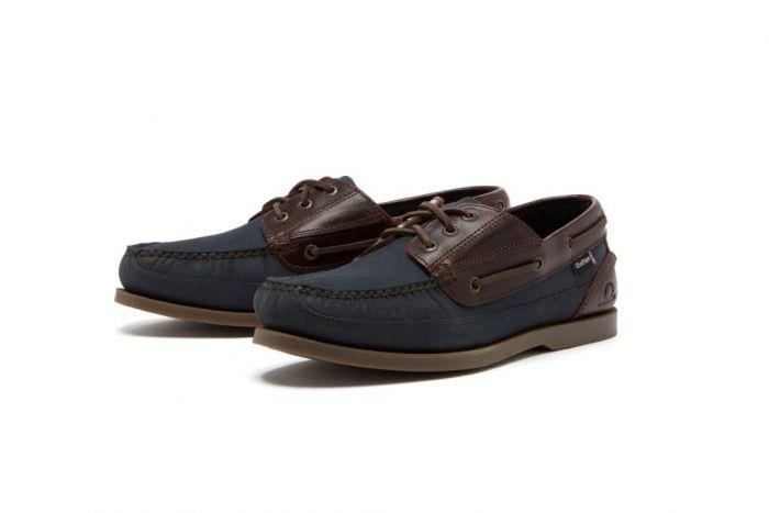 Chatham Rockwell Wide Fit Deck Shoes in Navy/Dark Seahorse
