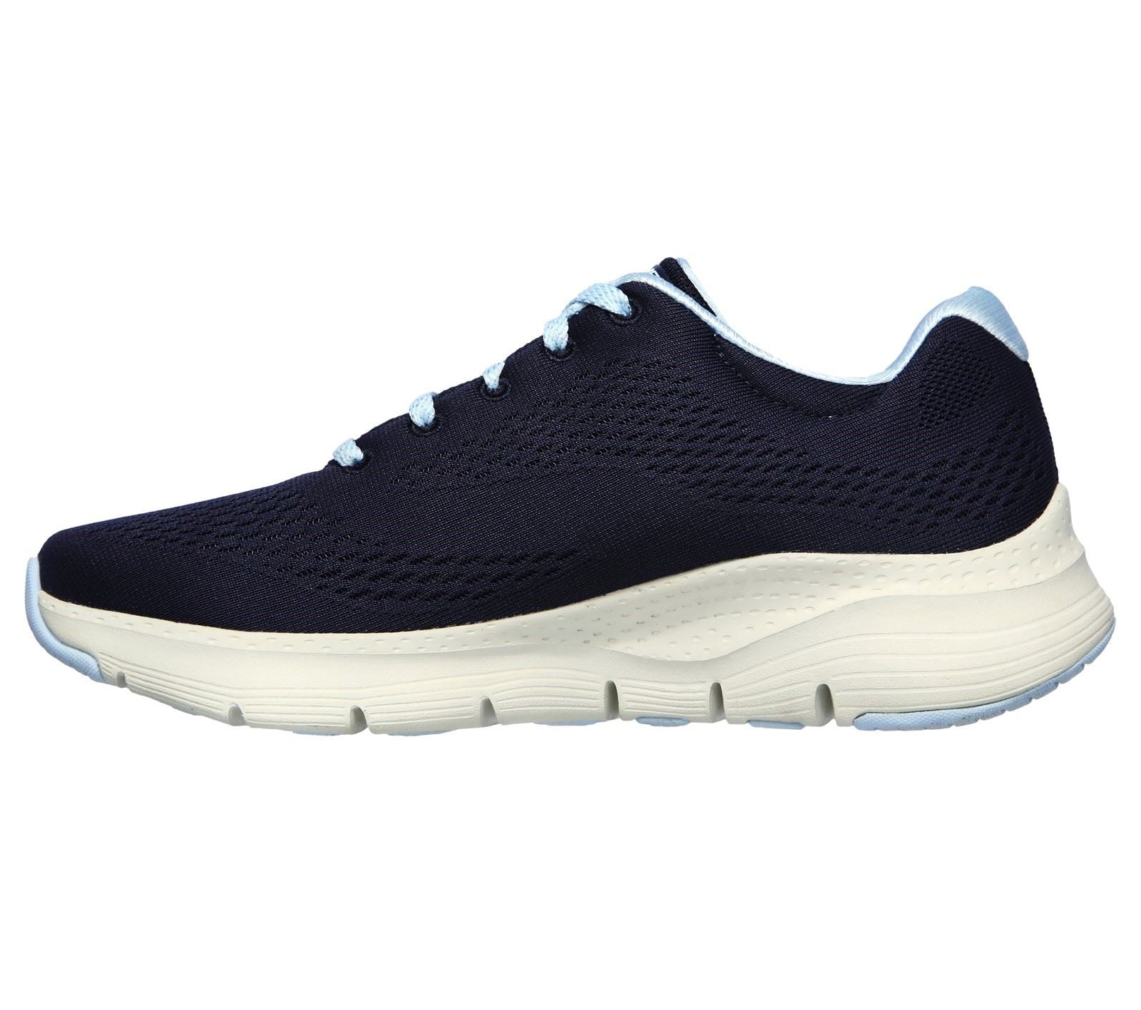 Skechers Arch Fit Sunny Outlook Sports Shoe Ladies Sports in Navy/Light Blue