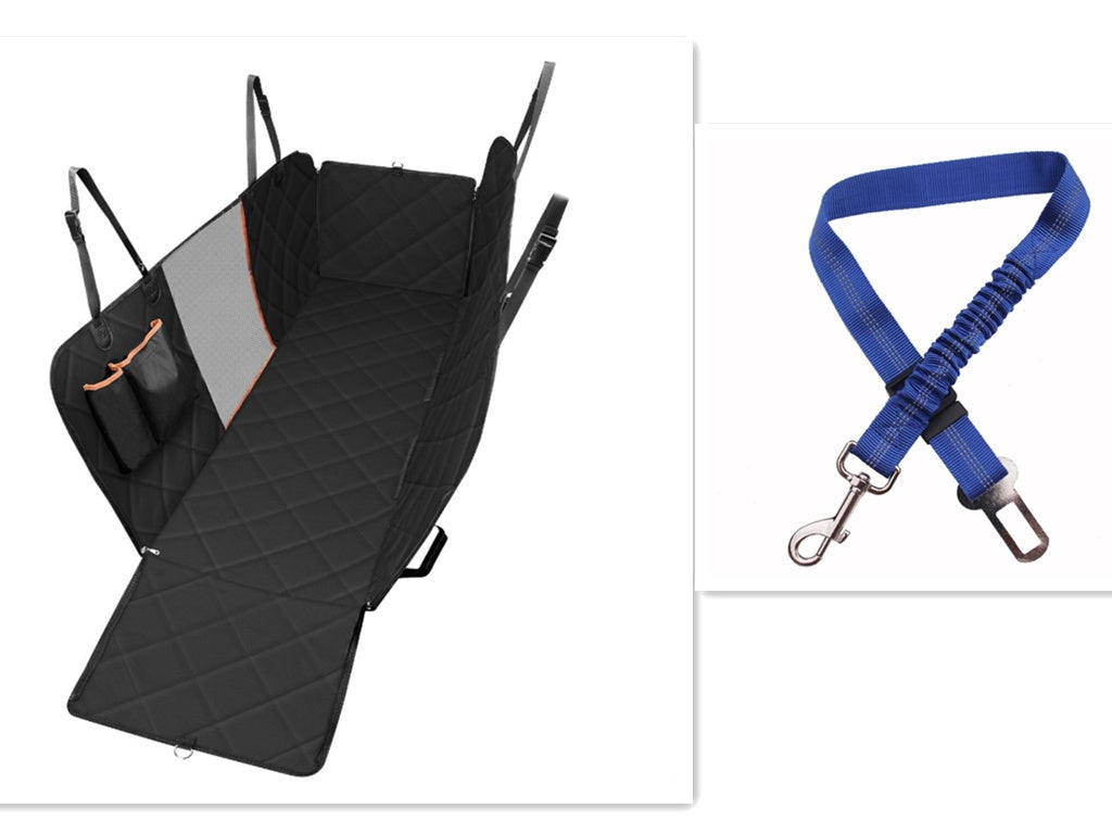 Dog Car Seat Cover View Mesh Pet Carrier Hammock Safety Protector Car Rear BackSeat Mat With Zipper And Pocket For Travel