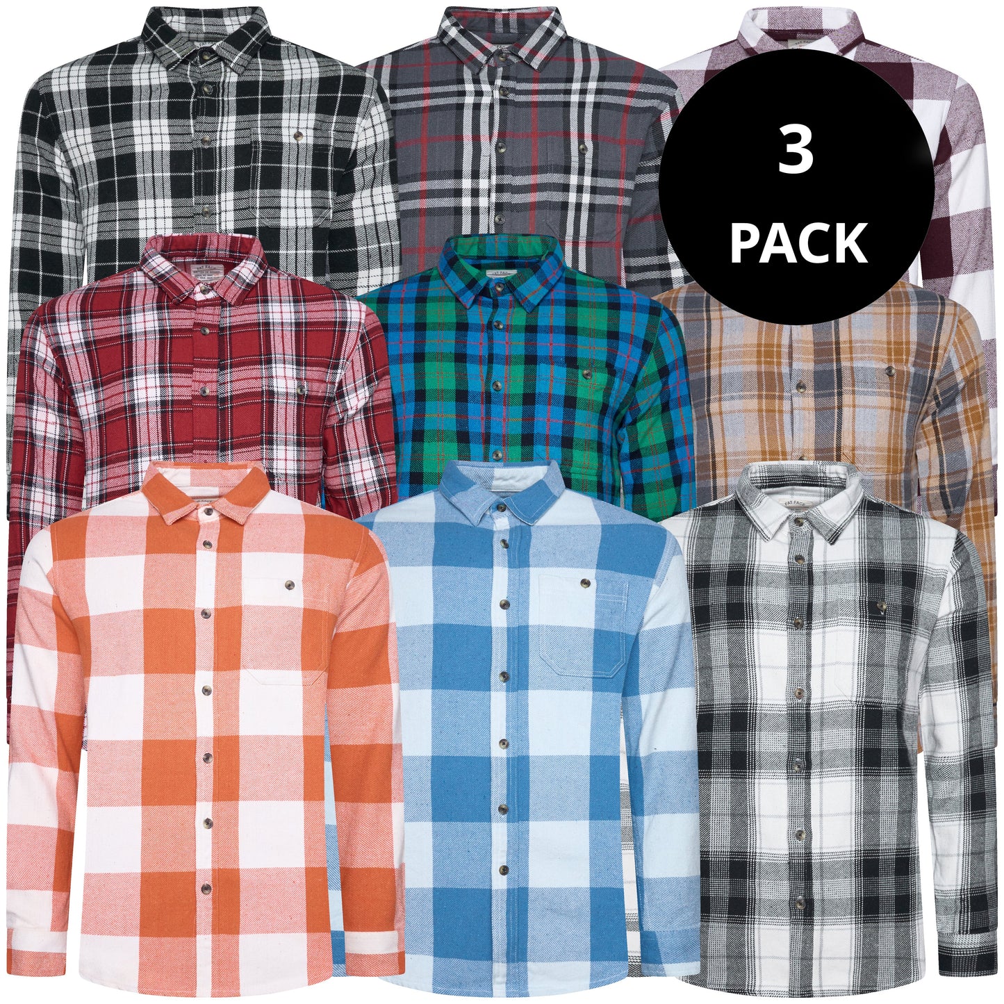Fat Face Men's Brushed Cotton Check Shirt Long Sleeve Regular Fit S–3XL