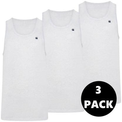 G-Star Men's Cotton Crew Neck Vest | Sleeveless Regular Fit | Grey Marl | S-2XL