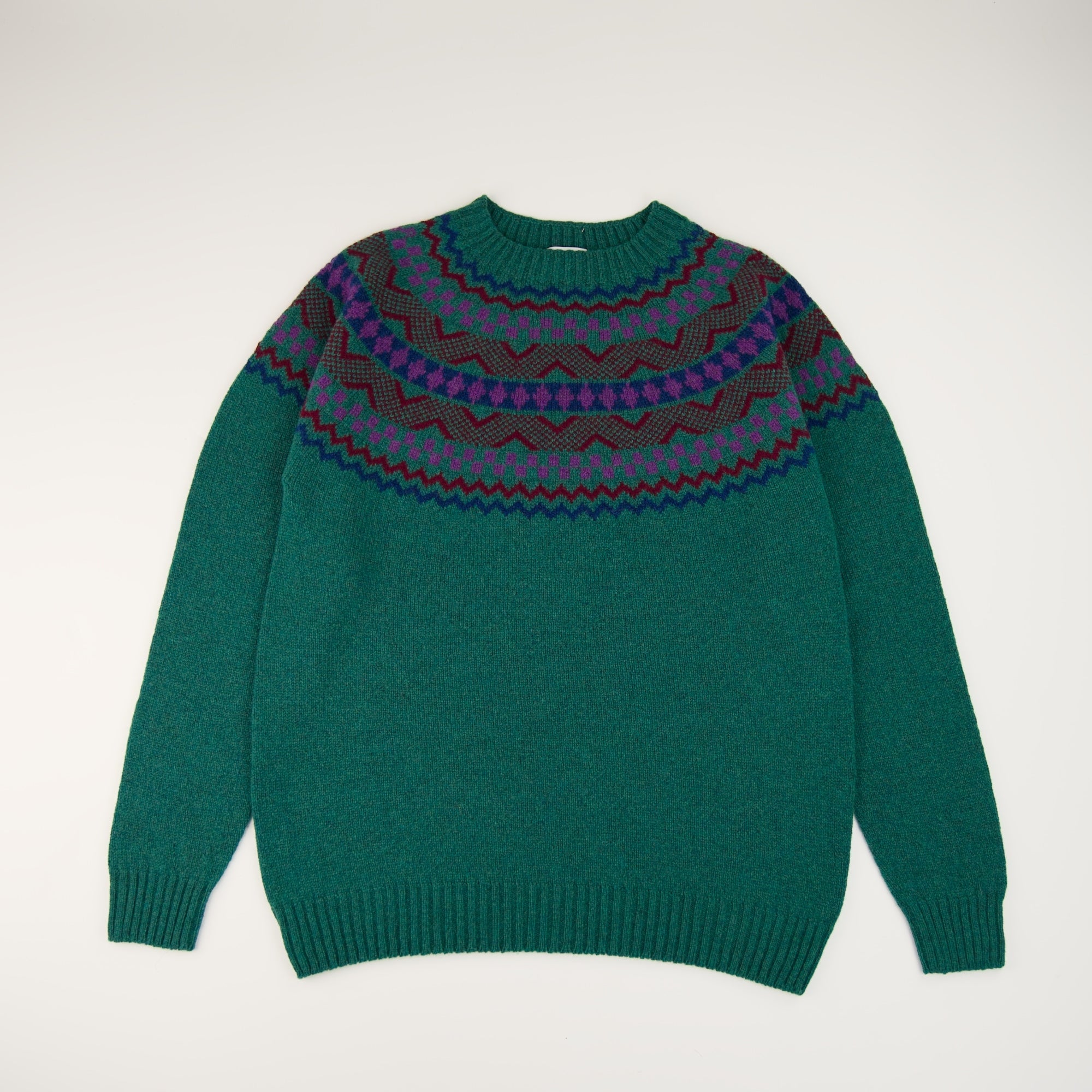 Men’s Soho Fair Isle Jumper | Classic British Knitwear | Seamless Yoke Design | Premium Wool Sweater Inspired by Royal Family Style | Heritage Pattern Pullover for Winter