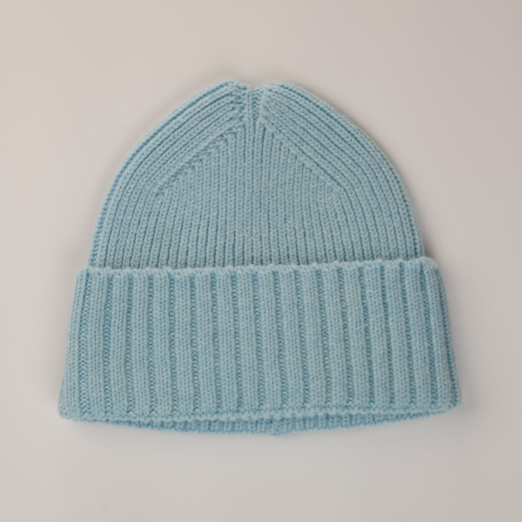 Furrow Hat – 100% Lambswool | Seamless 3D Knitted Beanie | Made in the UK - Raindrop