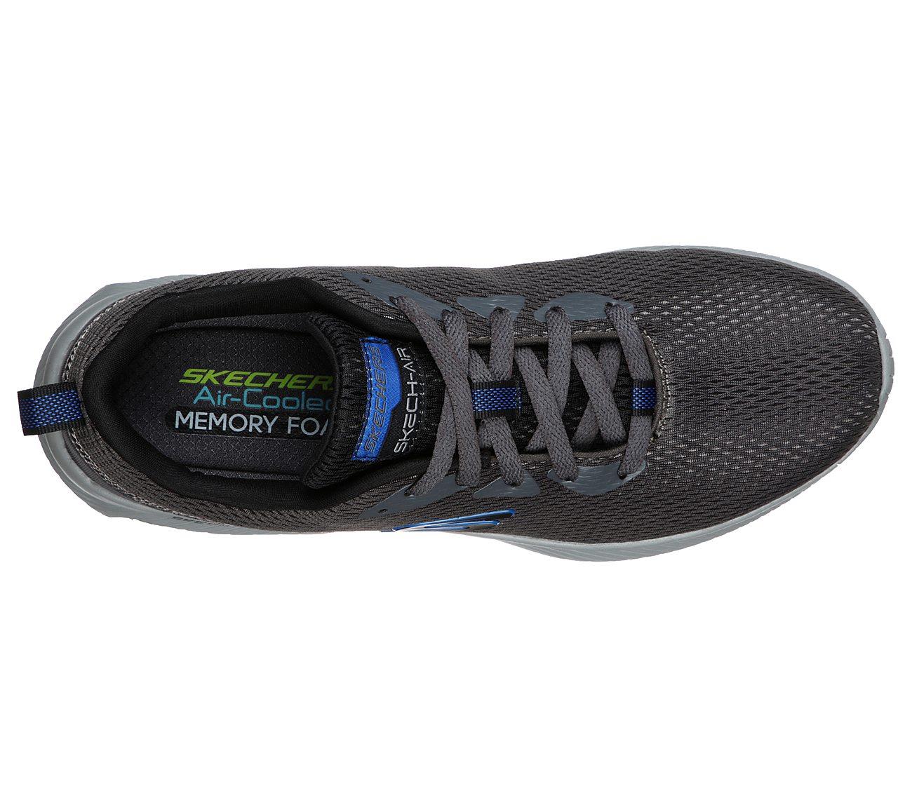 SKECHERS Men's Skech-Air: Dyna-Air Comfort Training And Walking Sneakers in Charcoal/Black