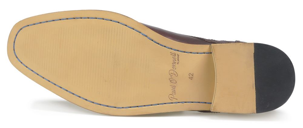 Paul O'Donnell Mens Lace Up Formal Shoe - Boston 2 Bordo Brush Off