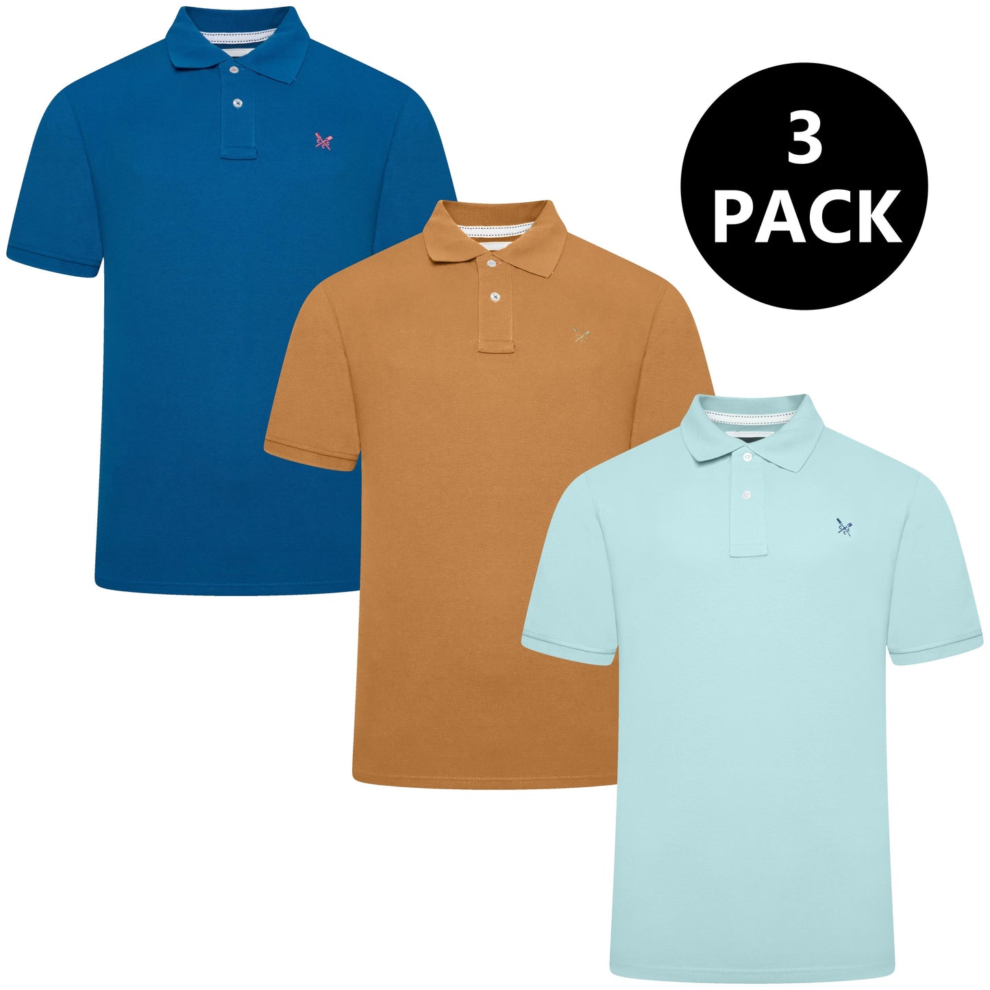 Crew Clothing Men's Melbury Polo Shirt | 6 Colours & Multi-Packs