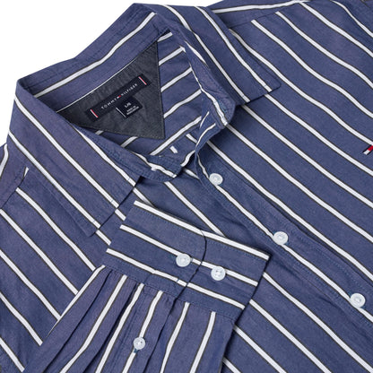 Tommy Hilfiger Men's Striped Fitted Shirt | Dark Blue & Light Blue