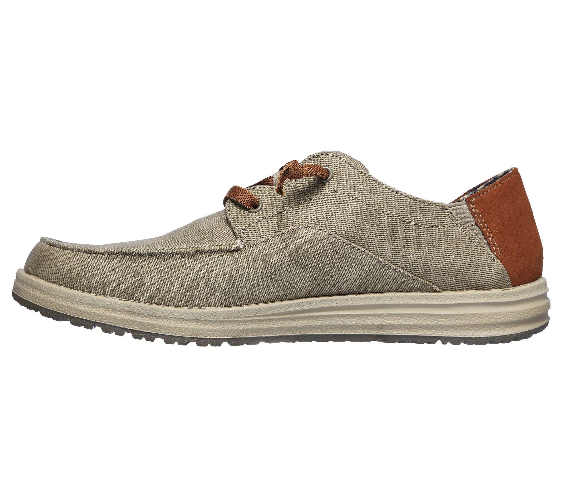 Skechers (210116) Men's Relaxed Fit: Melson - Planon Canvas Shoes in 2 Colours 8 to 13
