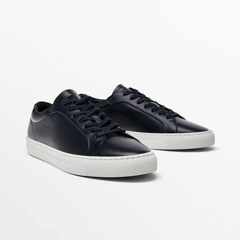 Lace-Up Leather Casual Sneakers