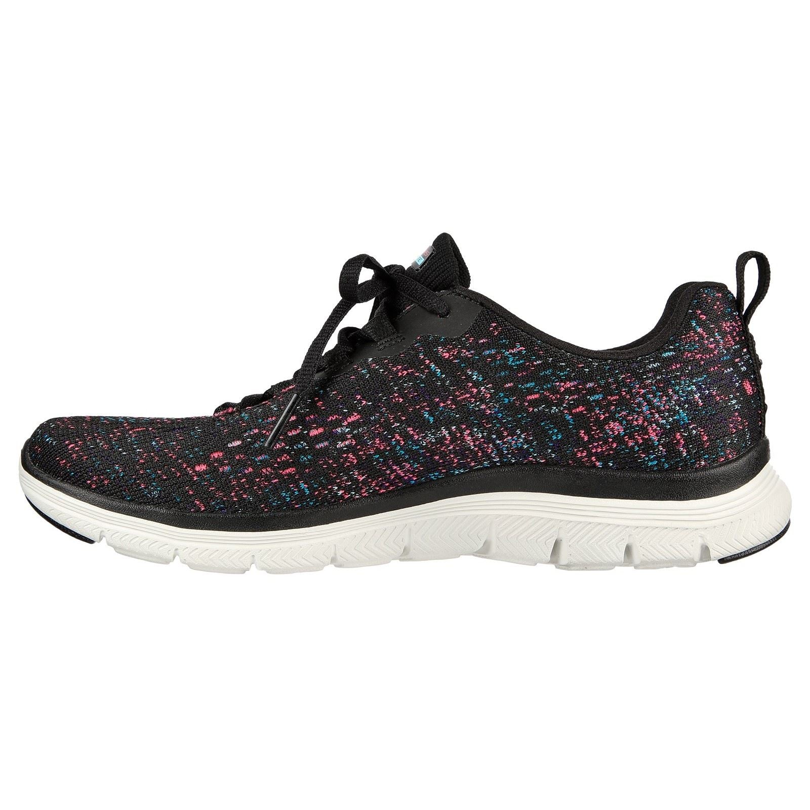 Skechers (GAR149301) Women's Flex Appeal 4.0 - Vivid Spirit Trainer in Black/Light Pink 3 to 8