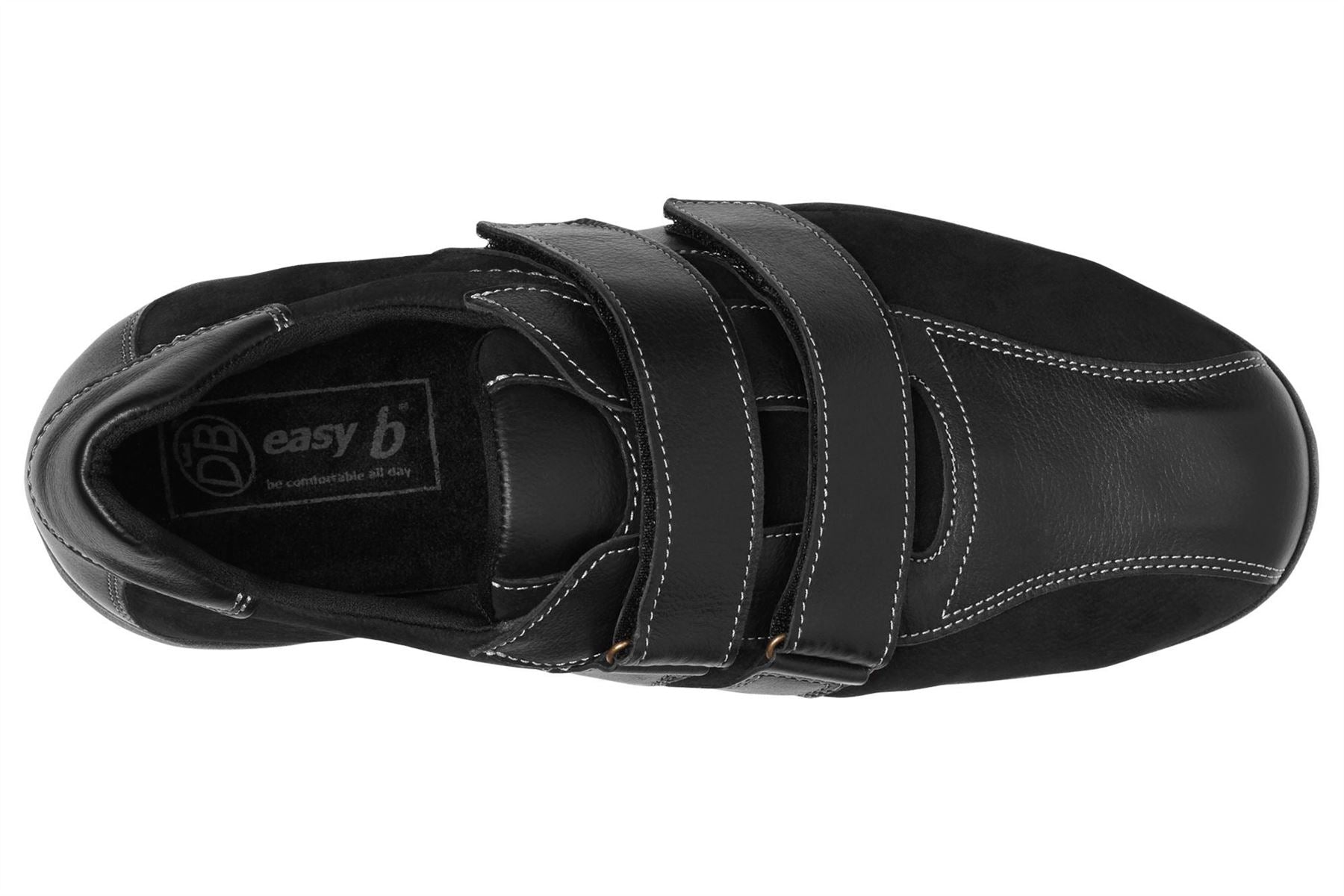 Men'S Casual Shoes (Stephen)2V Wide Fit By Db Shoes in Black Nubuck