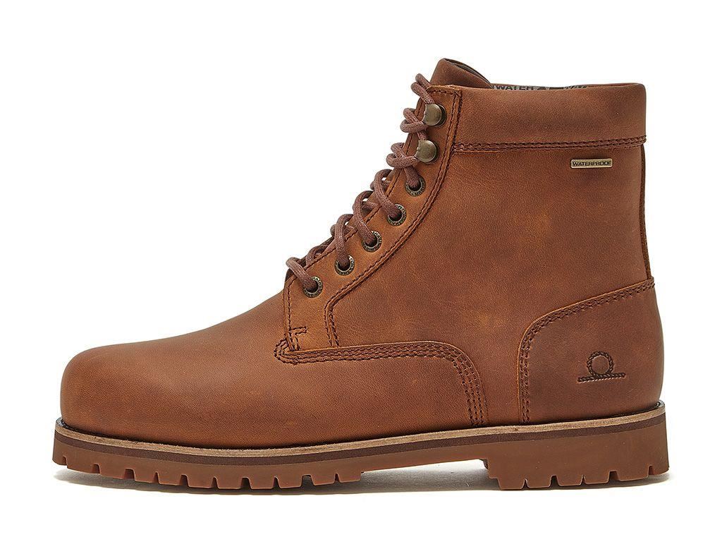 Chatham Men's Standen Leather Ankle Boots in Walnut 6 to 12