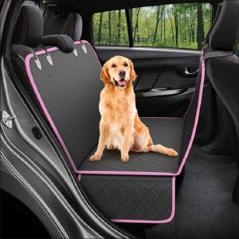 Dog Car Seat Cover View Mesh Pet Carrier Hammock Safety Protector Car Rear BackSeat Mat With Zipper And Pocket For Travel