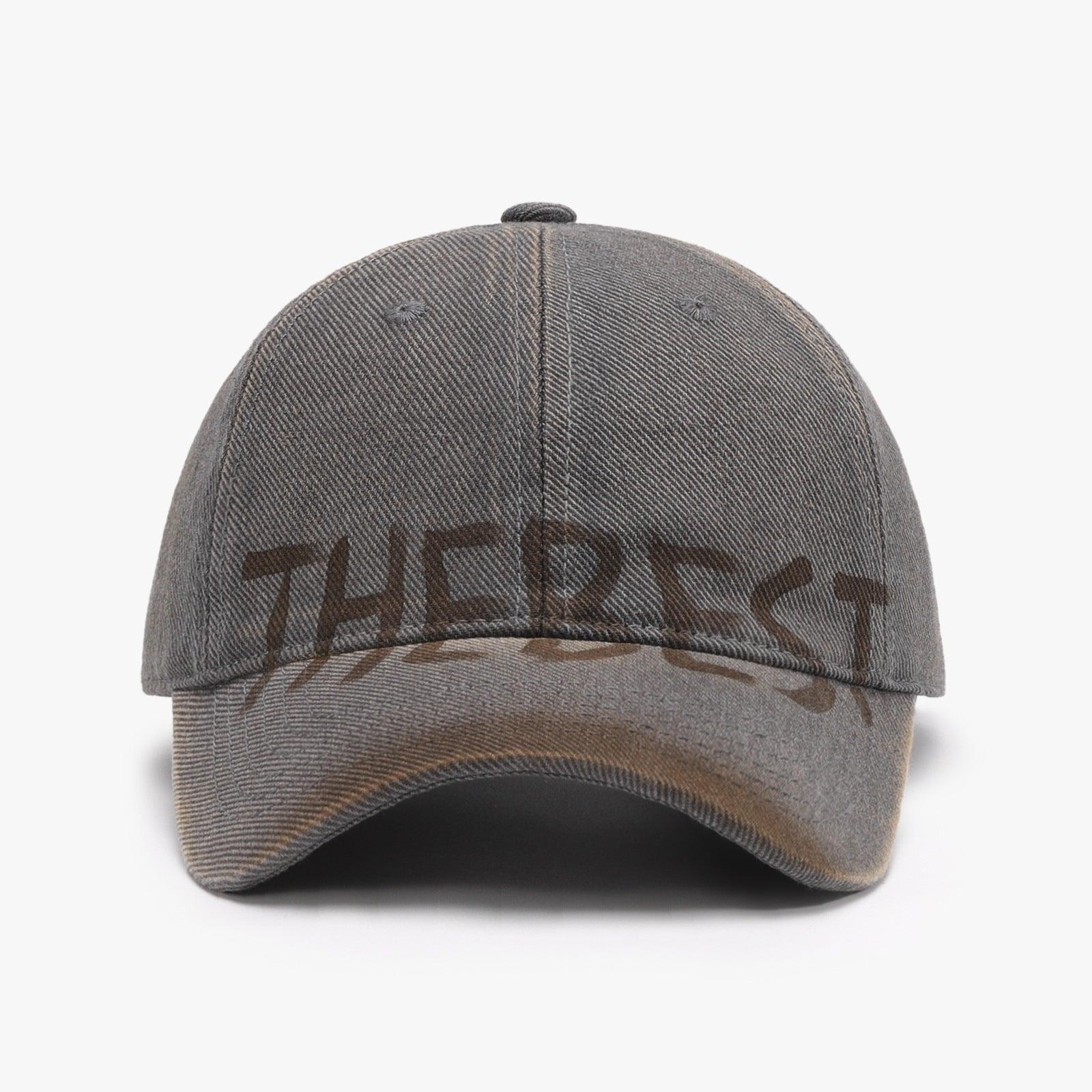 Letter Graffiti Curved Brim Soft Top Cap