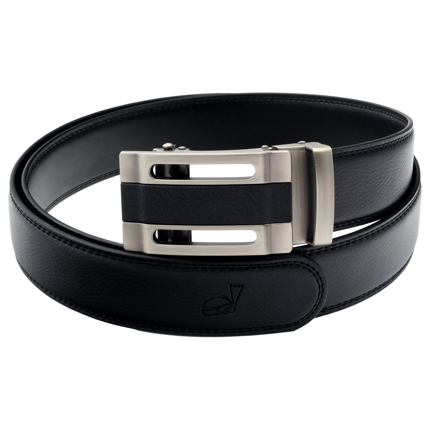 QHA Mens Ratchet Leather Belt Automatic Buckle 35mm Wide Q33