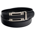 Mens Ratchet Belt Leather Automatic Buckle 35mm Adjustable No Holes UK Q33