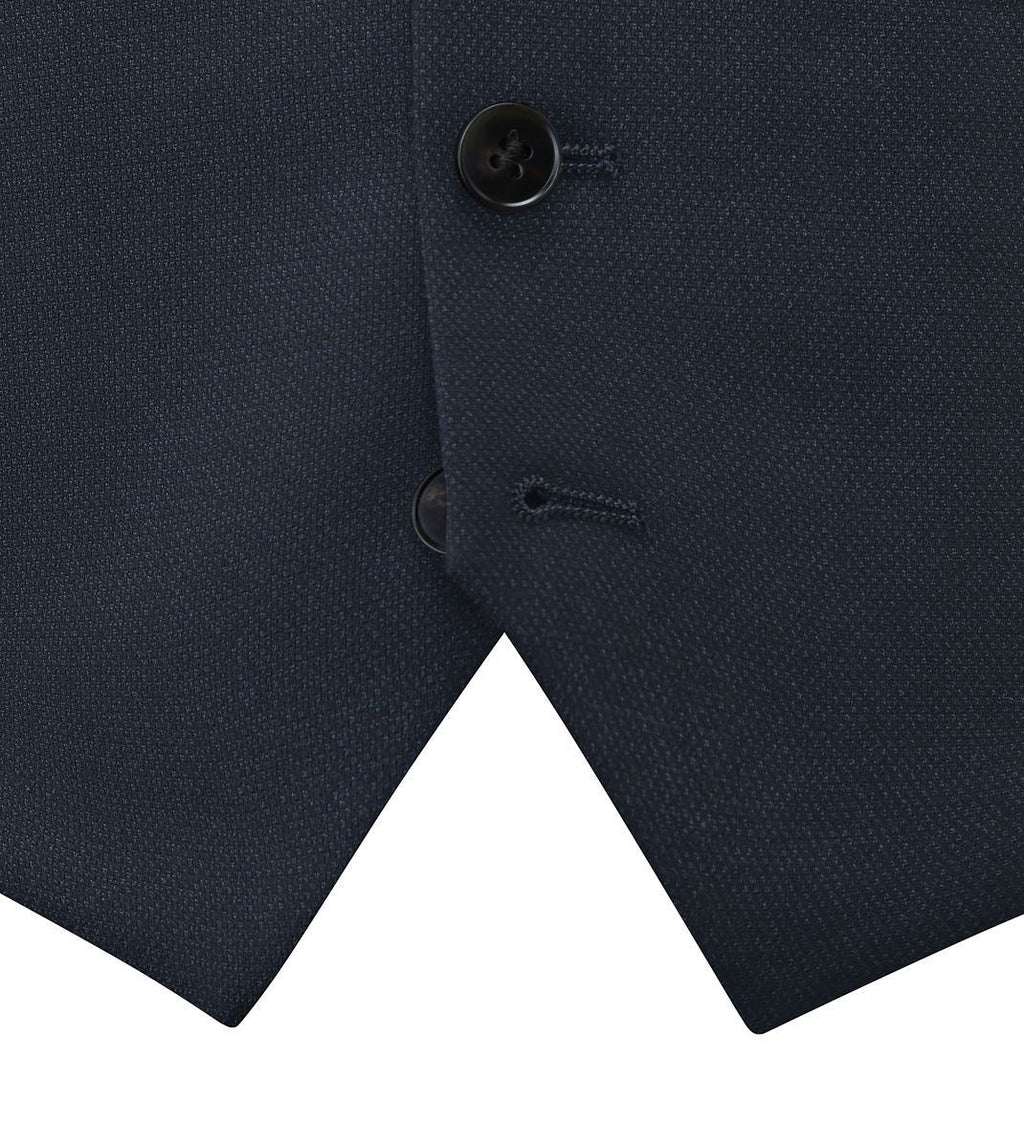 Skopes Harcourt Suit Waistcoat For Men in Navy Ink Tweed Effect, 36R-62R