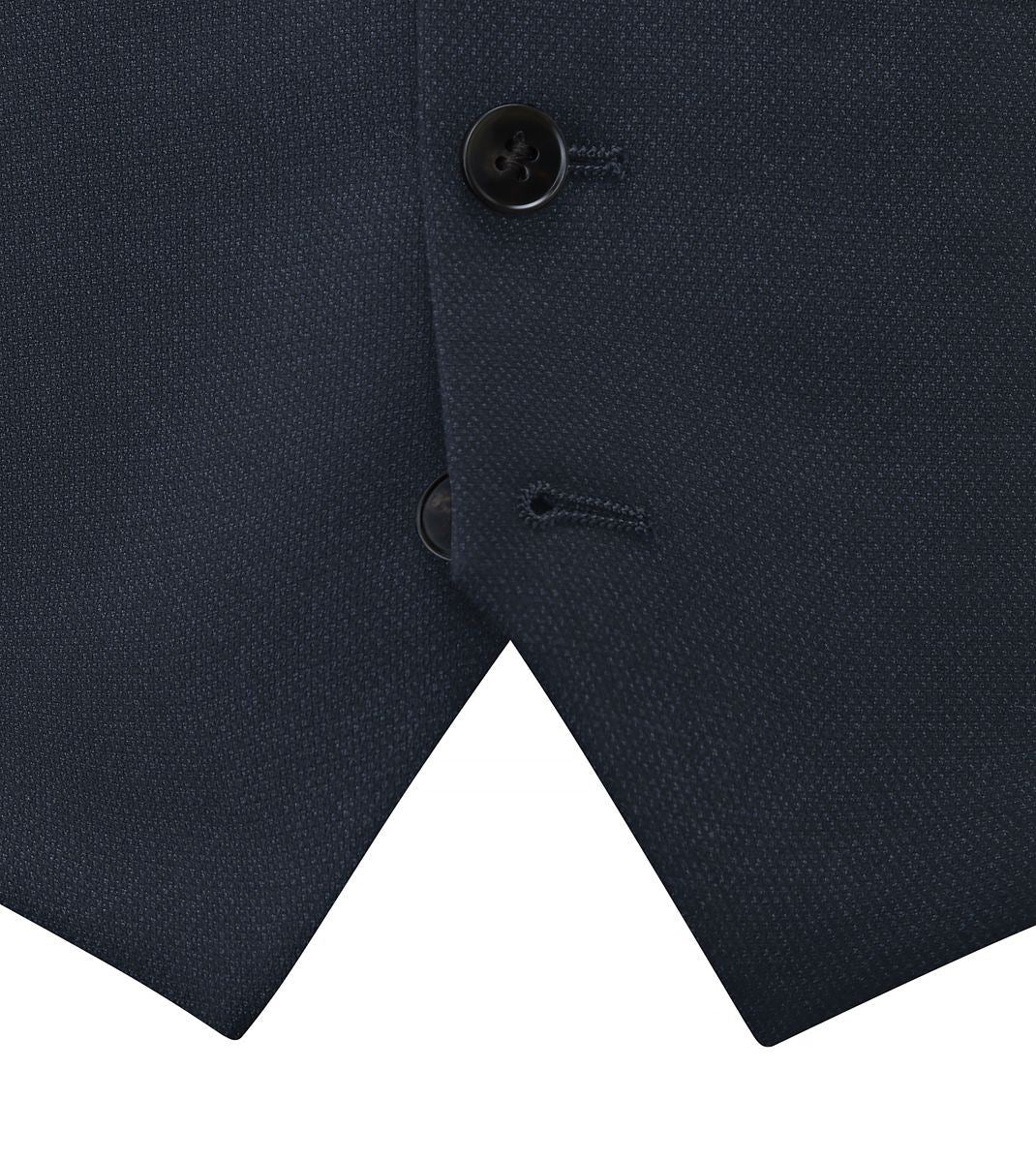 Skopes Harcourt Suit Waistcoat For Men in Navy Ink Tweed Effect, 36R-62R