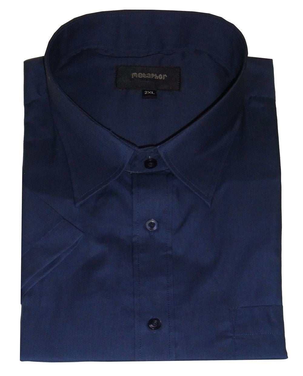 METAPHOR POLY COTTON SHORT SLEEVED PLAIN SHIRTS(14150),SIZE 2XL TO 8XL,5 OPTIONS
