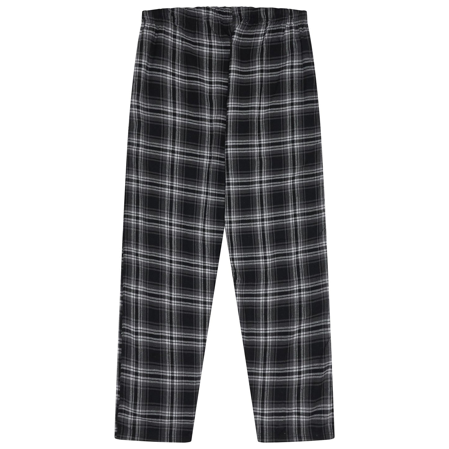 Kruxader Men's Pyjama Set Black Check Cotton Long Sleeve S–4XL