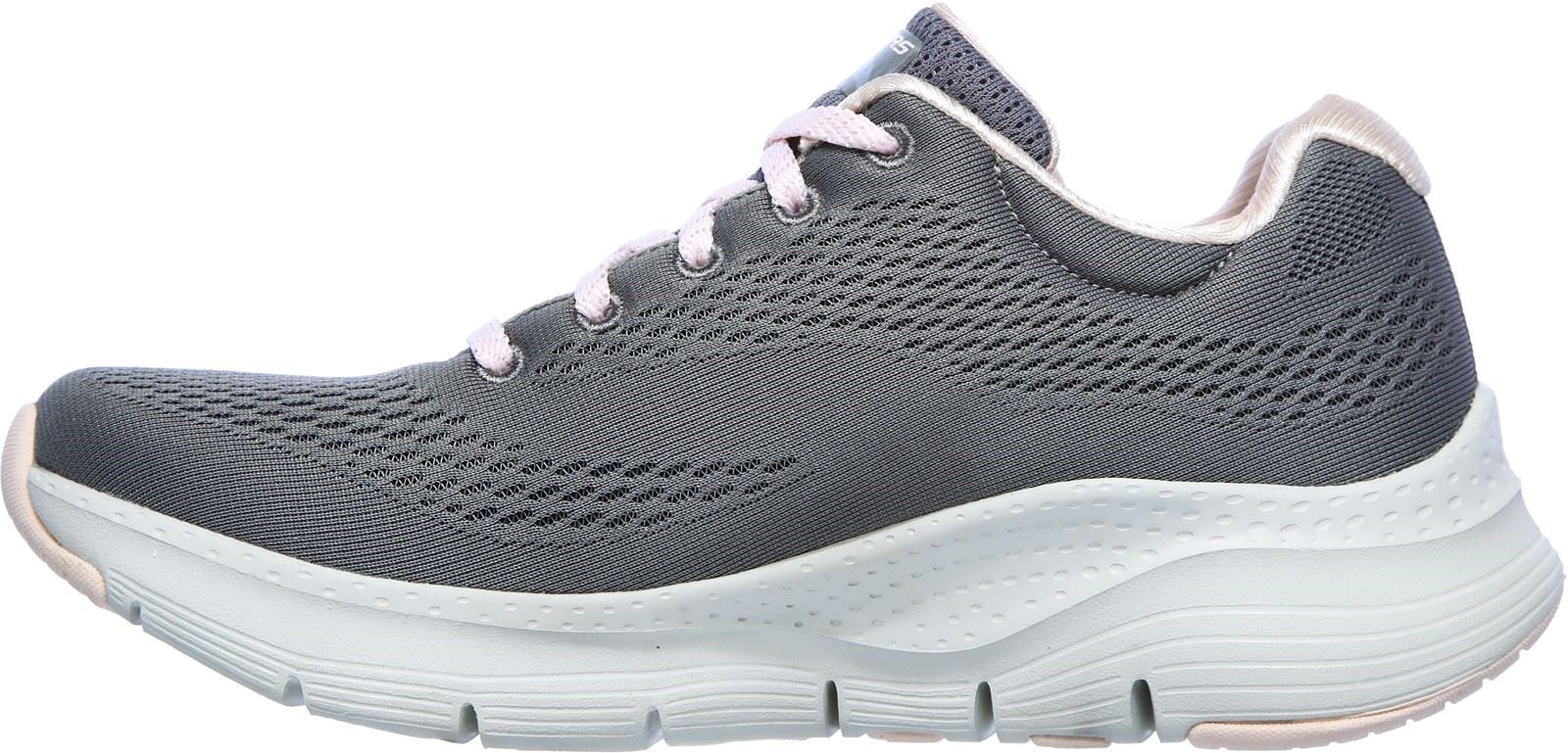 Skechers Arch Fit Sunny Outlook Sports Shoe Ladies Sports in Grey/Pink
