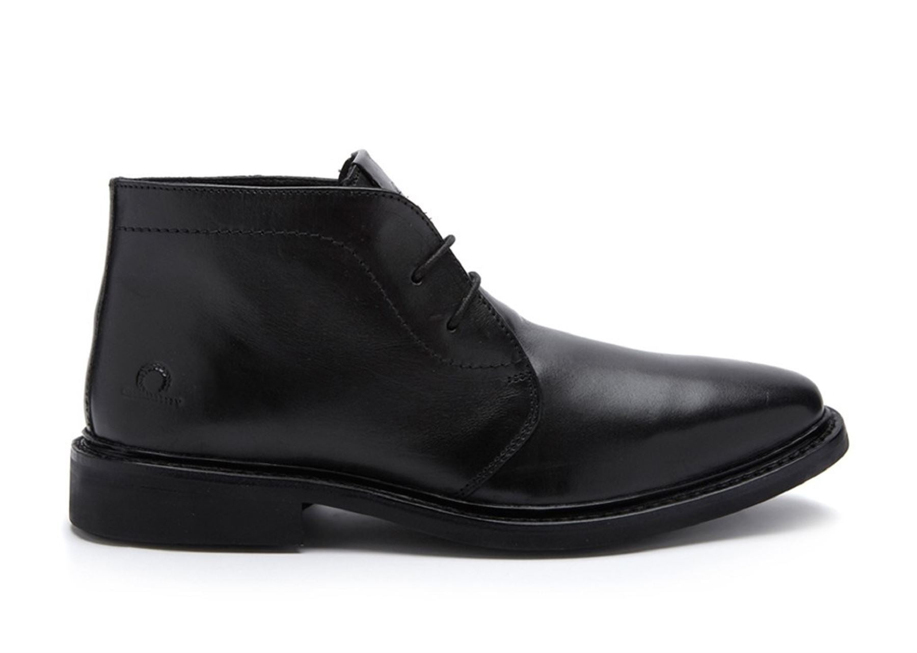 Chatham Mens Goodyear Welted Lace Up Ankle Boots (Gable) in Black