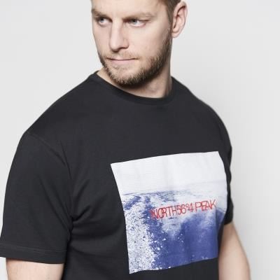 North564 Mens Big Size Short Sleeves Printed Crew Neck Tee in EU Size