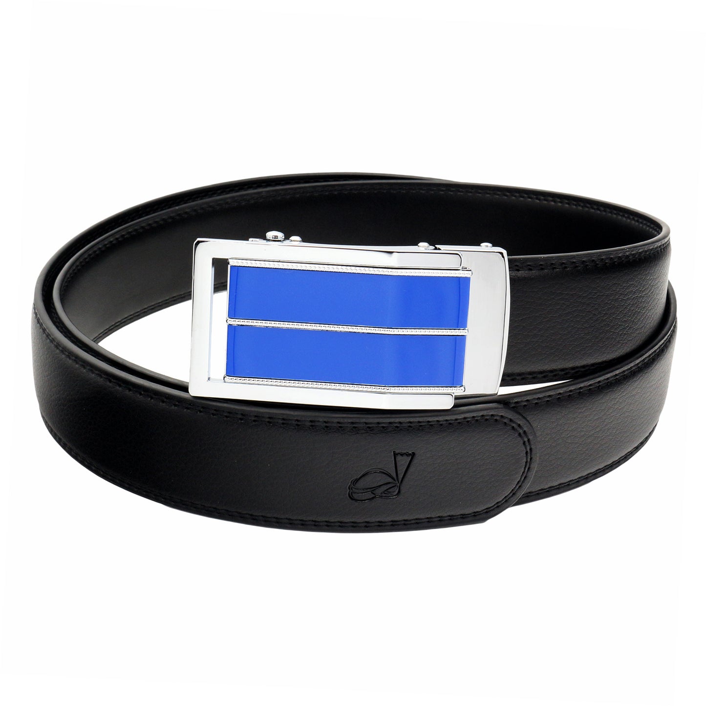 QHA Mens Ratchet Leather Belt Automatic Buckle 35mm Wide Q44