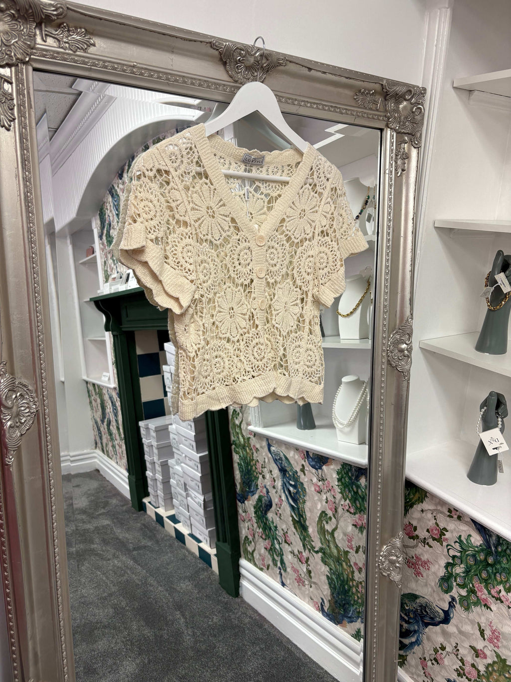 Cream Crochet Cardigan – Luxtyle One Size Fits UK 8–14 | Summer Layering