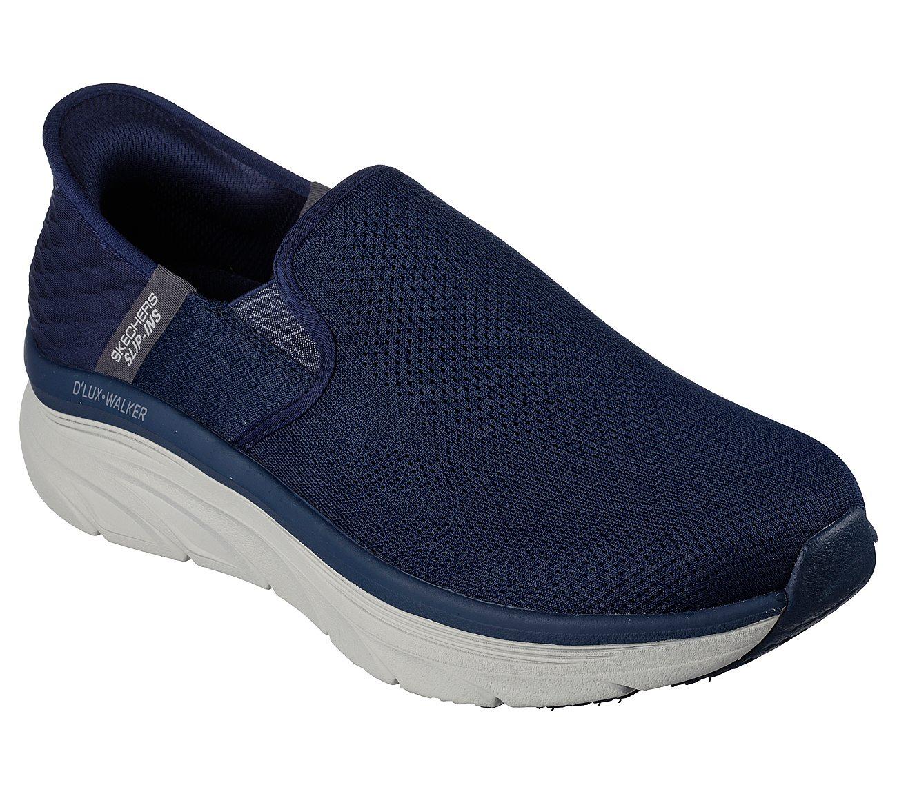 Skechers D'Lux Walker Men's Orford Hands Free Slip-ins in Navy, Sizes 8 to 13