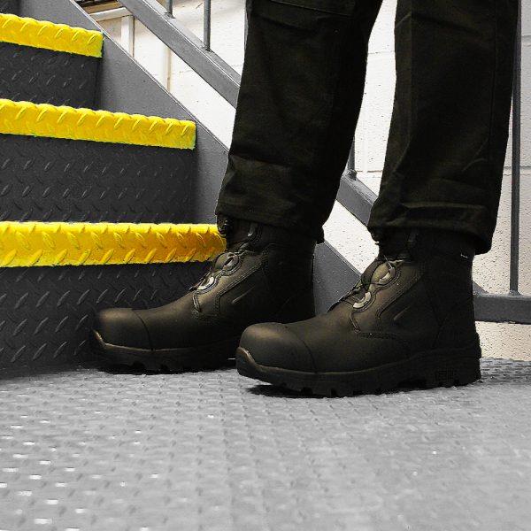 Rock Fall RF611 Dolomite Waterproof Boa Safety Boot in 3 to 16, Black