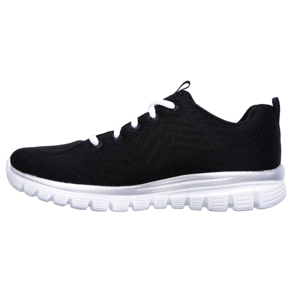 Skechers (GAR12615) Women's Graceful Get Connected Sports Shoe in Black/White 3 to 8