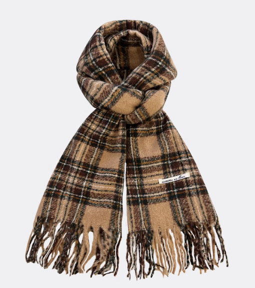 All-match Plaid Imitation Cashmere Women's Warm Scarf