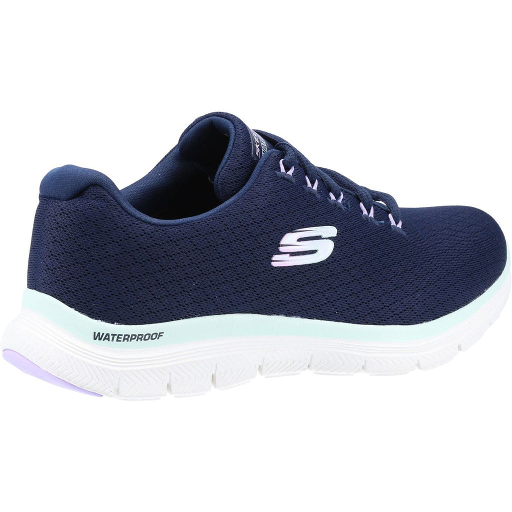 Skechers Flex Appeal 4.0 Coated Fidelity Shoes Ladies Sports in Navy