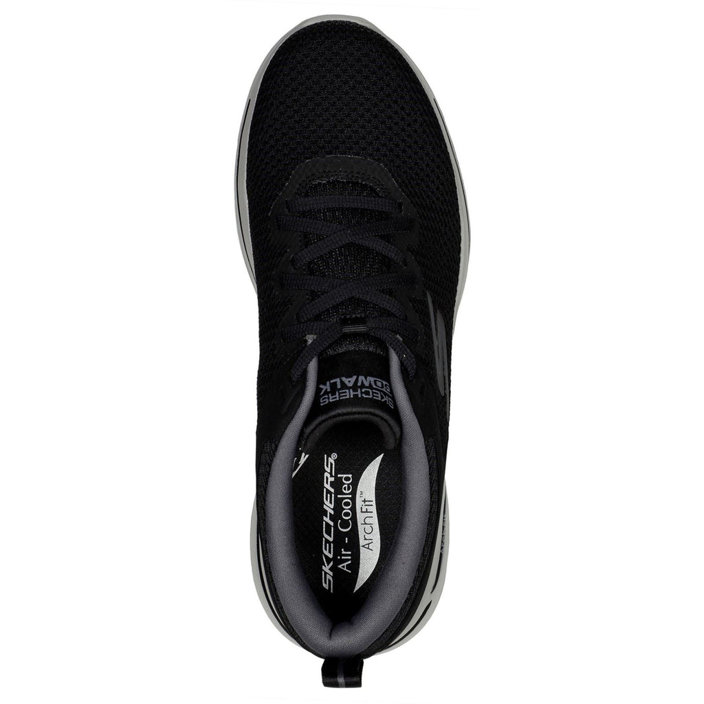 Skechers (GAR216254) Men's Go Walk Arch Fit Clinton Trainers in Black/Grey 6 to 12