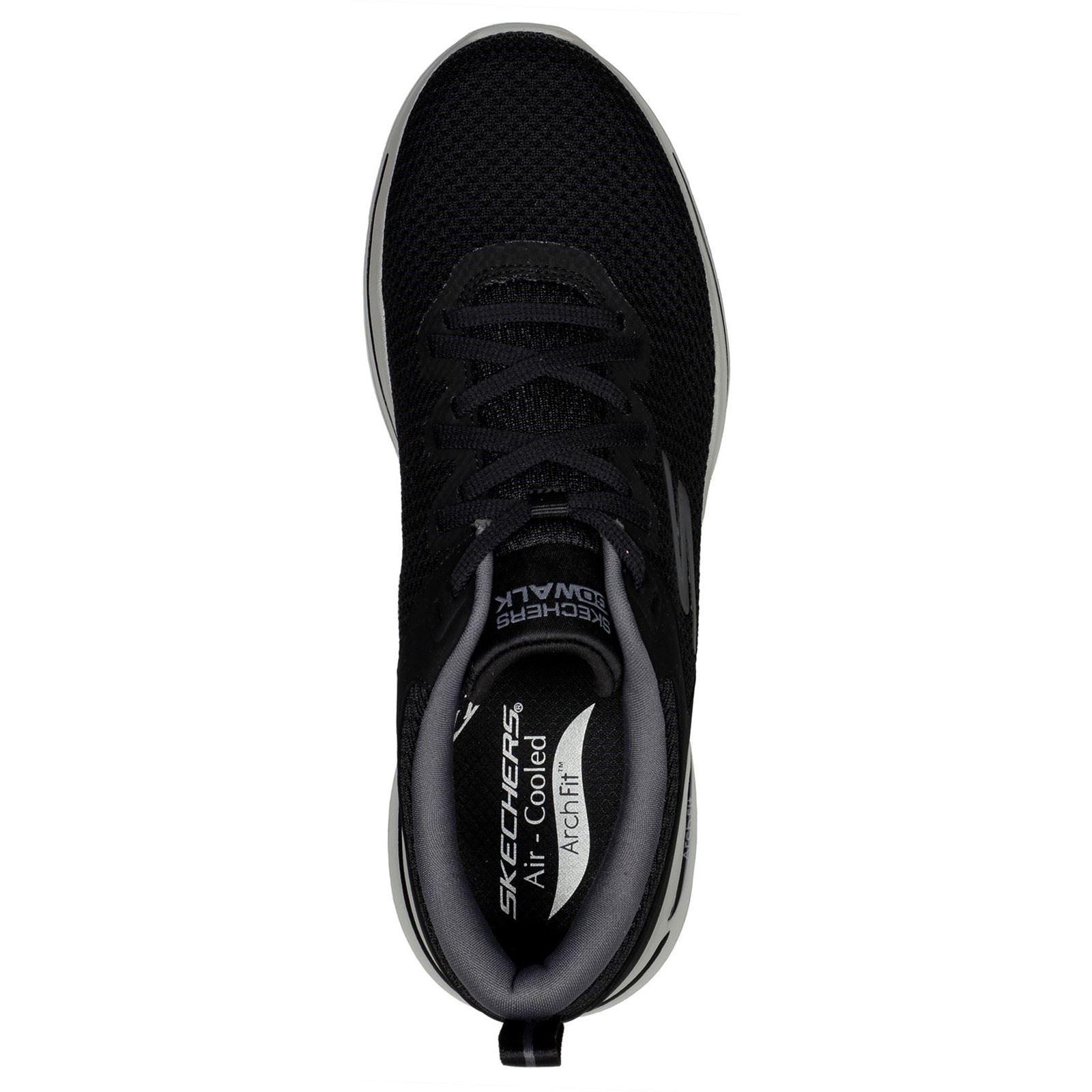 Skechers (GAR216254) Men's Go Walk Arch Fit Clinton Trainers in Black/Grey 6 to 12