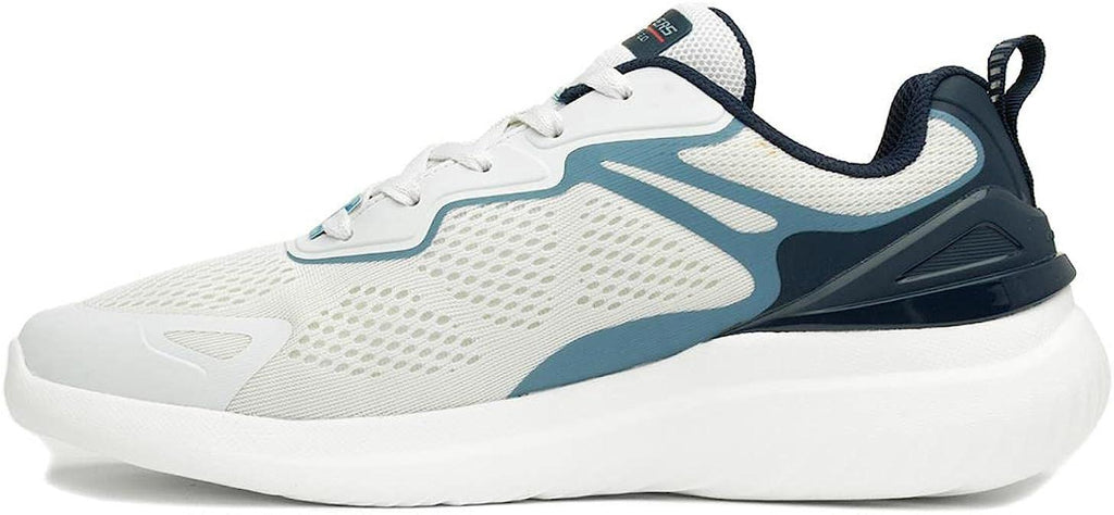 Skechers (232674) Men's Bounder 2.0 - Andal Lace-Up Athletic Style Shoes in White/Navy 8 to 13