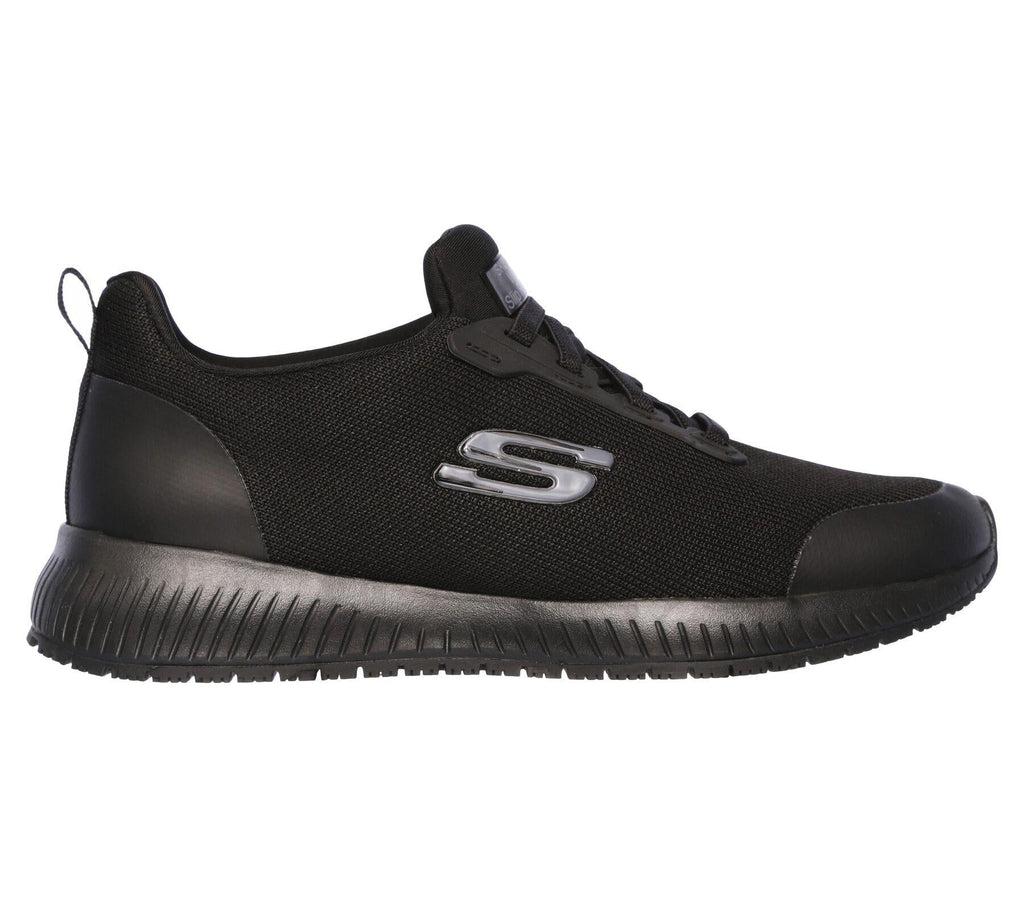 Skechers (77222EC) Ladies Squad SR Trainer in Black Size UK 2 to 8