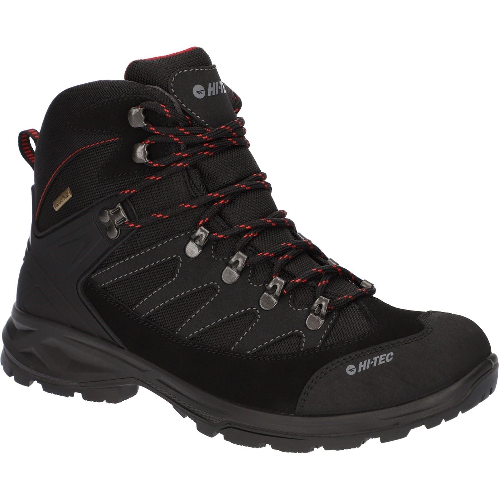Hi-Tec Men's Clamber Boots in Charcoal/Red 6 to 13
