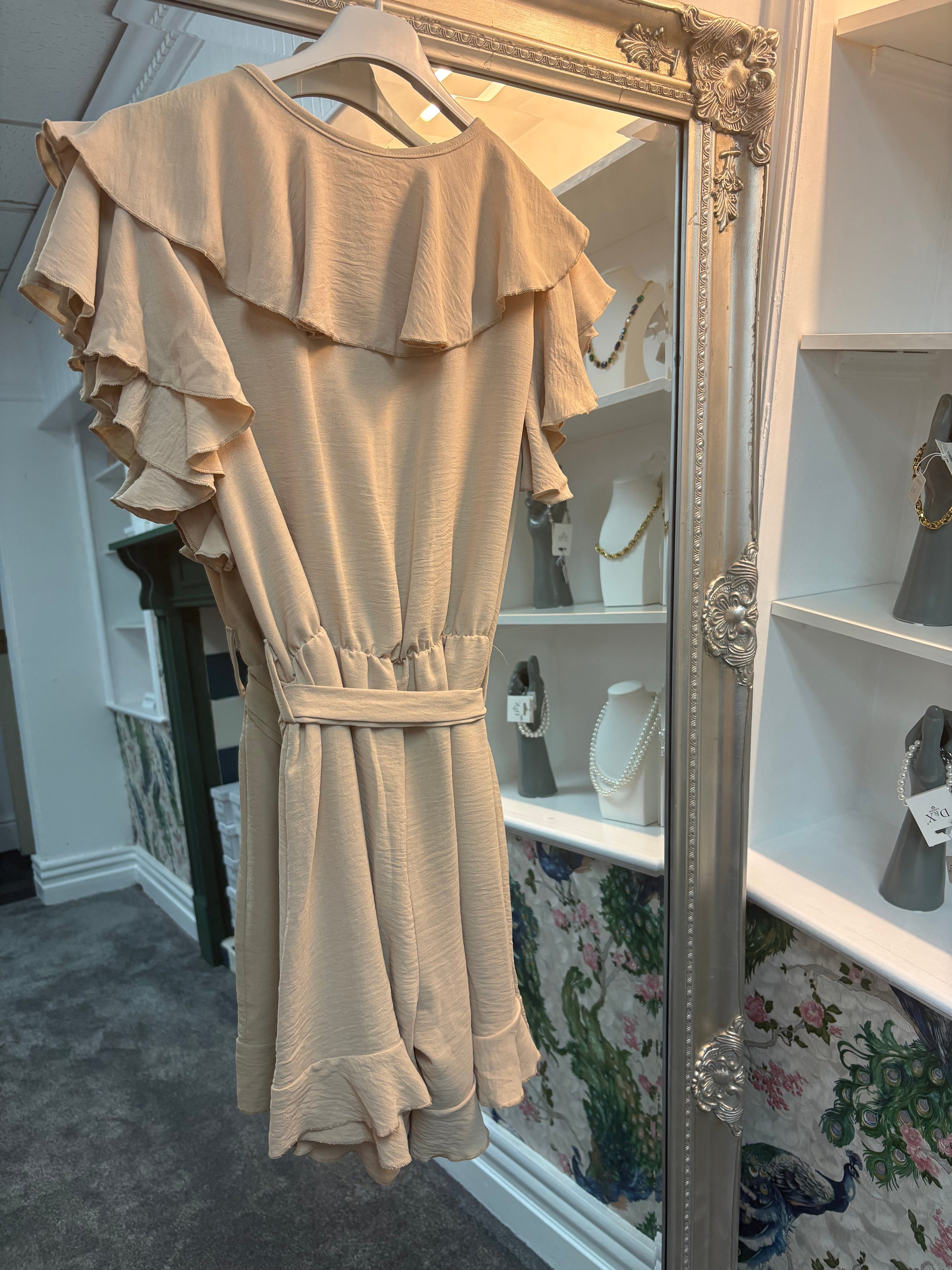 Frill Sleeve Playsuit – One Size Fits UK 8–14