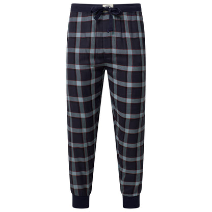 Lucky Brand Mens Pyjama Set Crew Neck Flannel Pants Cotton Lounge Sleepwear - QHA UK