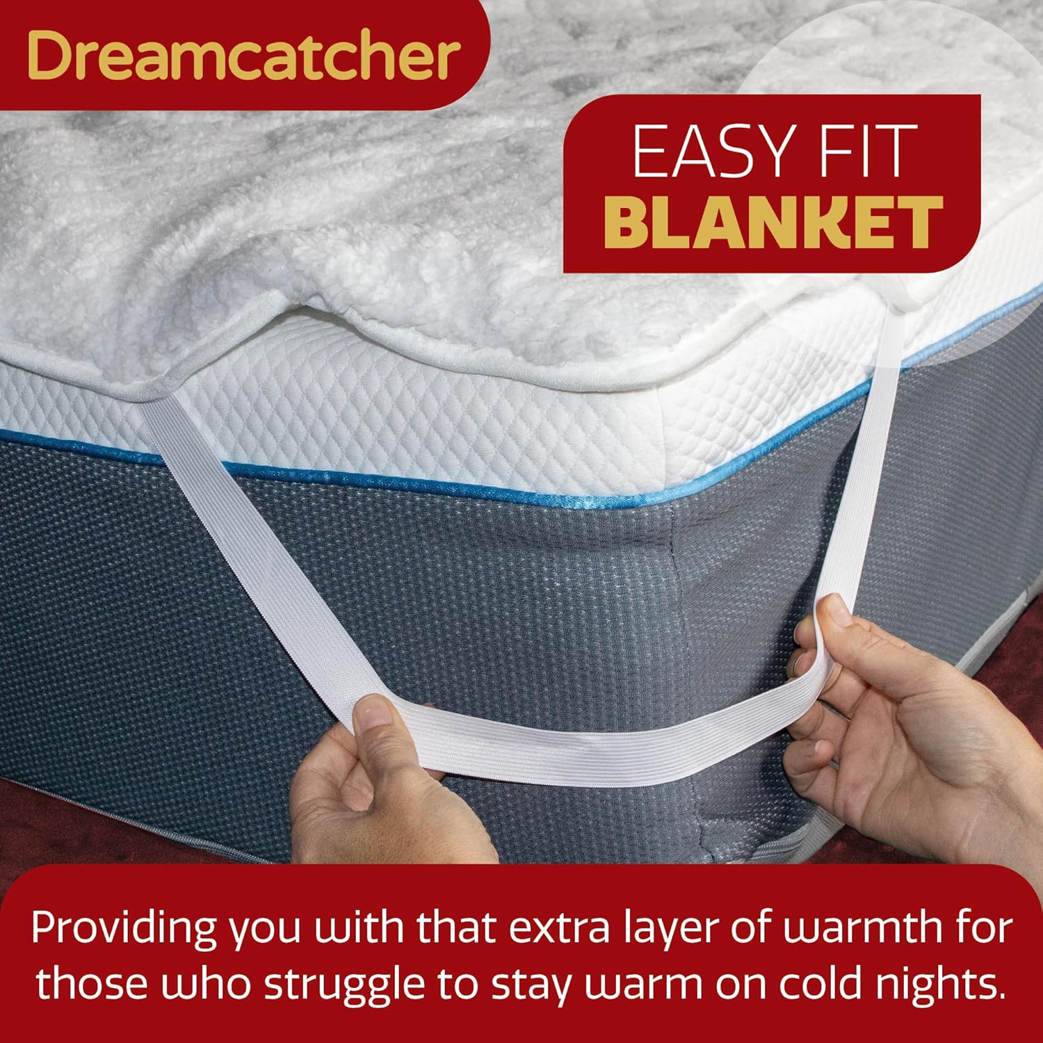 Double Electric Blanket 190x137cm Soft Fleece with 3 Heat Settings Dreamcatcher