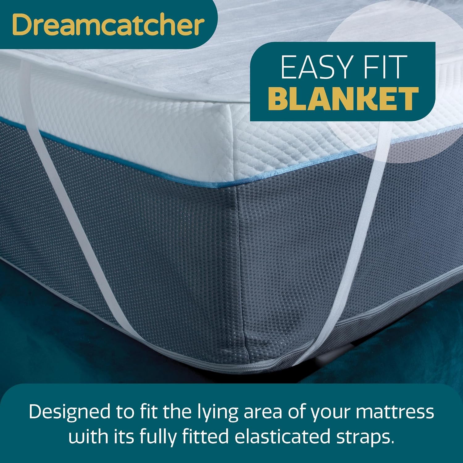 King Electric Blanket 165x137cm Soft Polyester with 3 Heat Settings Dreamcatcher